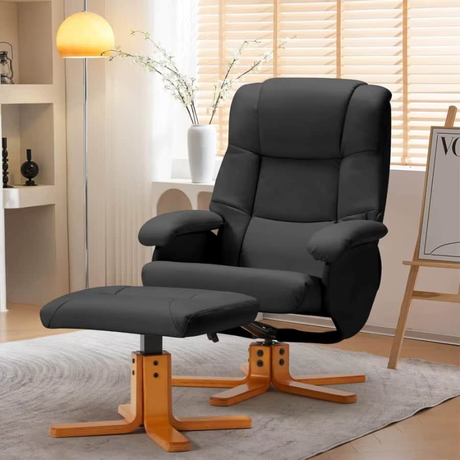 Swivel Recliner Chair with Ottoman: $109 Swivel Recliner Chair with Ottoman: $109