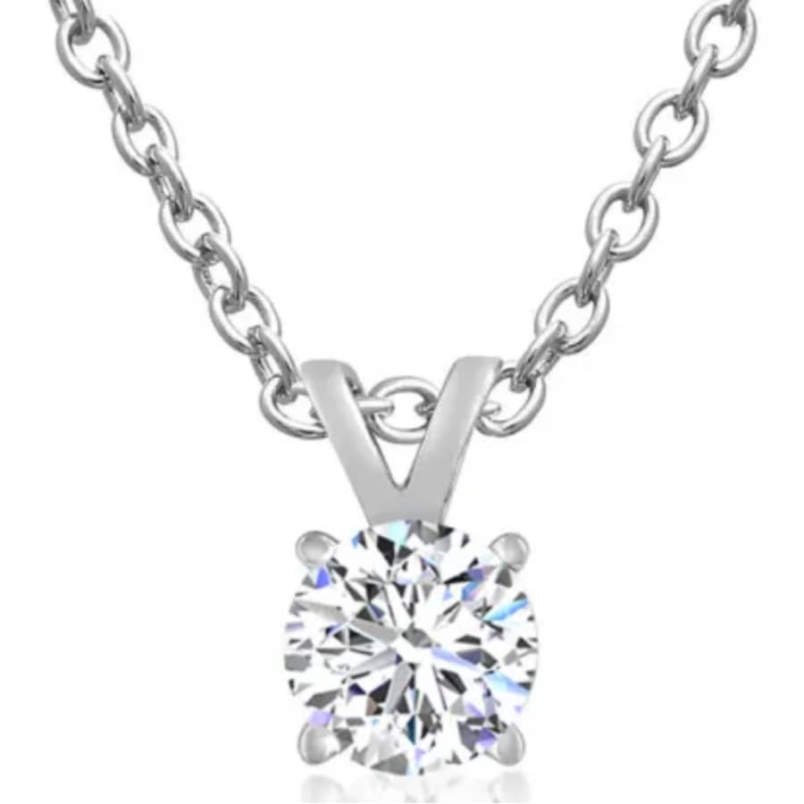 18" 1/4-TCW Moissanite Solitaire Necklace: $40 18" 1/4-TCW Moissanite Solitaire Necklace: $40