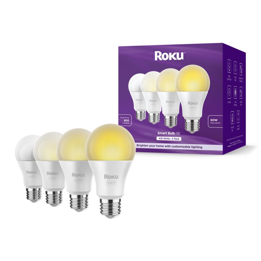 Roku Smart Light Bulbs 4-Pack: $14.99 Roku Smart Light Bulbs 4-Pack: $14.99