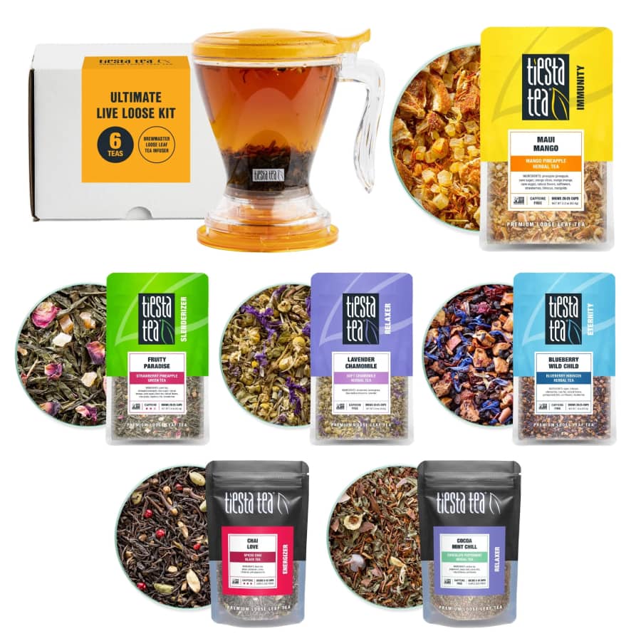 Tiesta Tea Loose Leaf Tea Starter Kit: $18 Tiesta Tea Loose Leaf Tea Starter Kit: $18