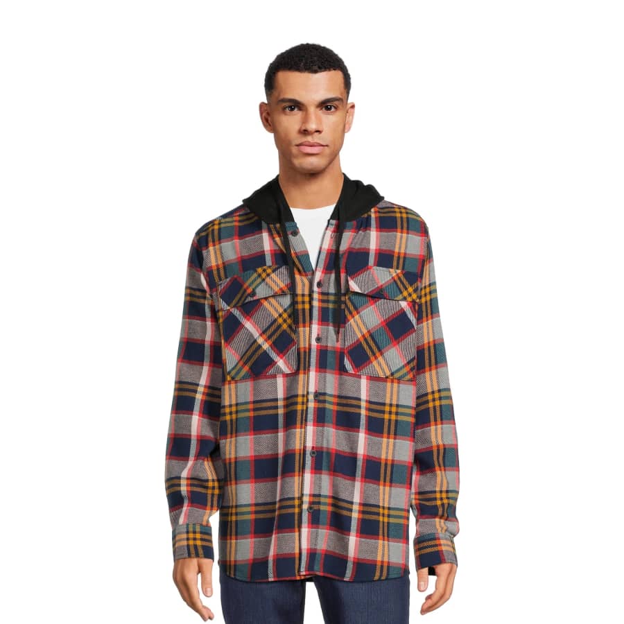 No Boundaries Men's Hooded Flannel Shirt: $5.04 No Boundaries Men's Hooded Flannel Shirt: $5.04