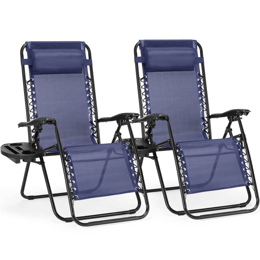 Concetta Zero Gravity Patio Recliners Set of 2: $60