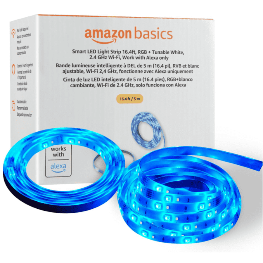 Amazon Basics 16.4-Foot Smart LED Light Strip: $21 Amazon Basics 16.4-Foot Smart LED Light Strip: $21