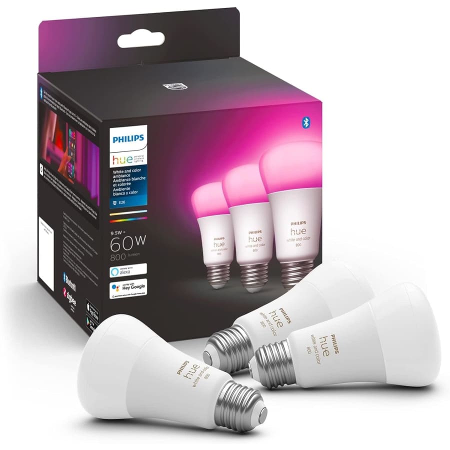 Philips Hue A19 LED Smart Light Bulb 3-Pack: $75 Philips Hue A19 LED Smart Light Bulb 3-Pack: $75