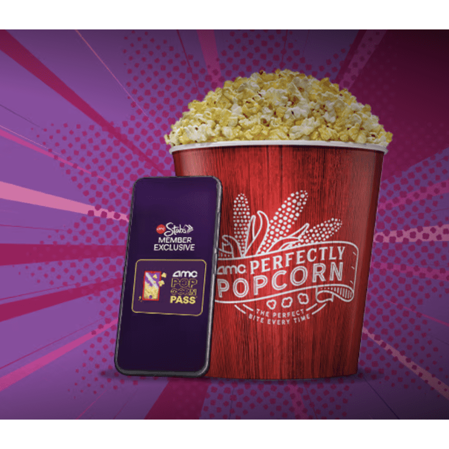 AMC Popcorn Pass: 1/2 price popcorn for $30 + a free large popcorn