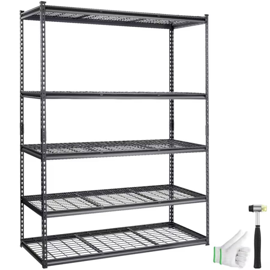 SucceBuy 5-Tier Adjustable 2000 lbs. Storage Shelving Unit: $94