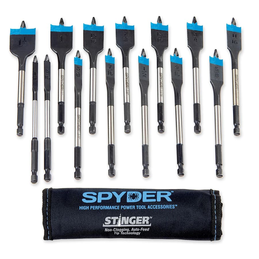 Spyder Stinger 14-Piece x 6" Woodboring Spade Drill Bit Set: $15 Spyder Stinger 14-Piece x 6" Woodboring Spade Drill Bit Set: $15
