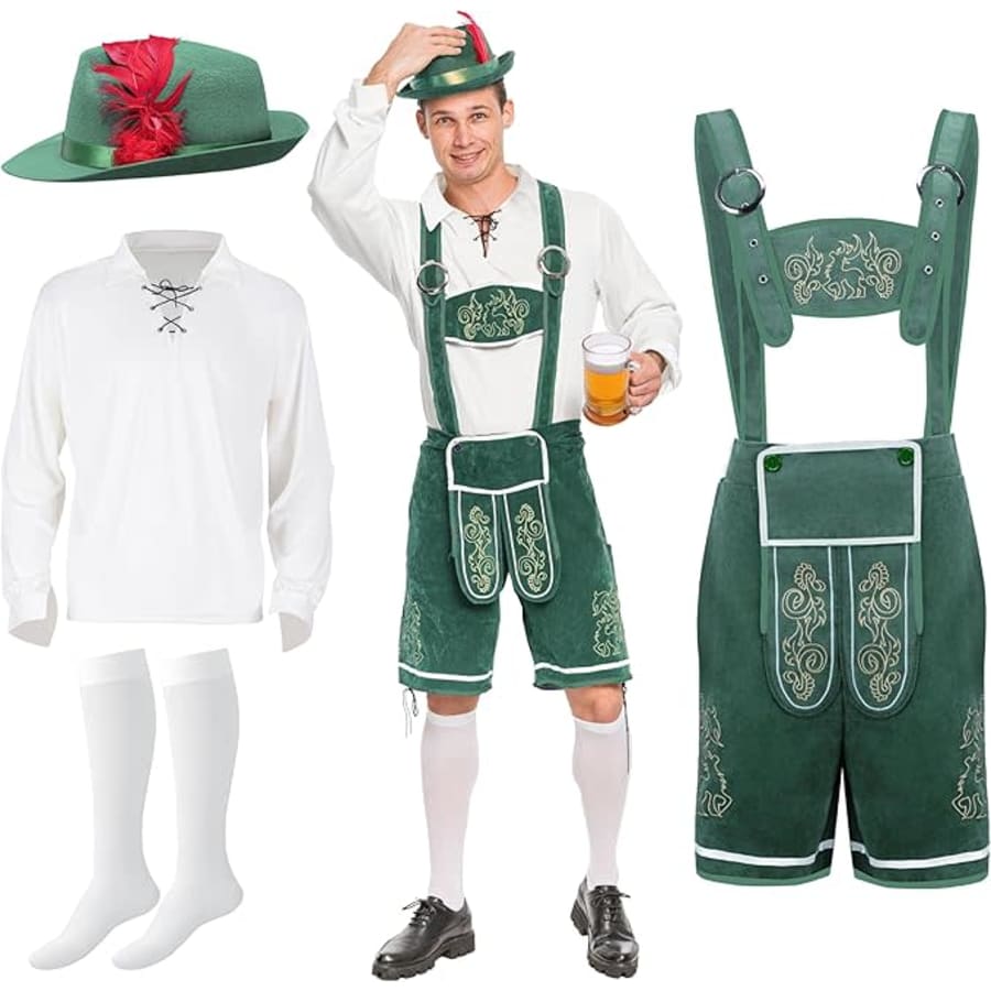 Men's German Bavarian Oktoberfest Costume Set: From $31 Men's German Bavarian Oktoberfest Costume Set: From $31