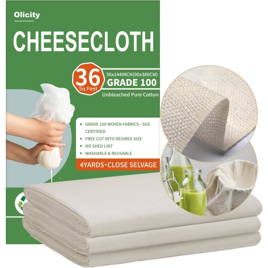 Olicity 36-Sq. Ft. Cheesecloth: $6.96 Olicity 36-Sq. Ft. Cheesecloth: $6.96