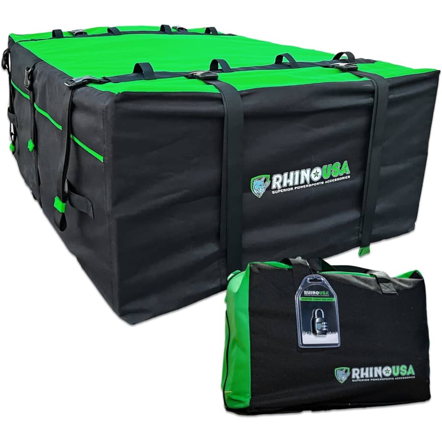 Rhino USA Rooftop 17.7-Cubic-Foot Car Rooftop Cargo Carrier w/ Lock Included: $105