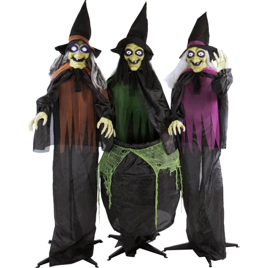 Haunted Hill Farm Life-Size Animatronic Witches w/ Cauldron: $69.99 Haunted Hill Farm Life-Size Animatronic Witches w/ Cauldron: $69.99