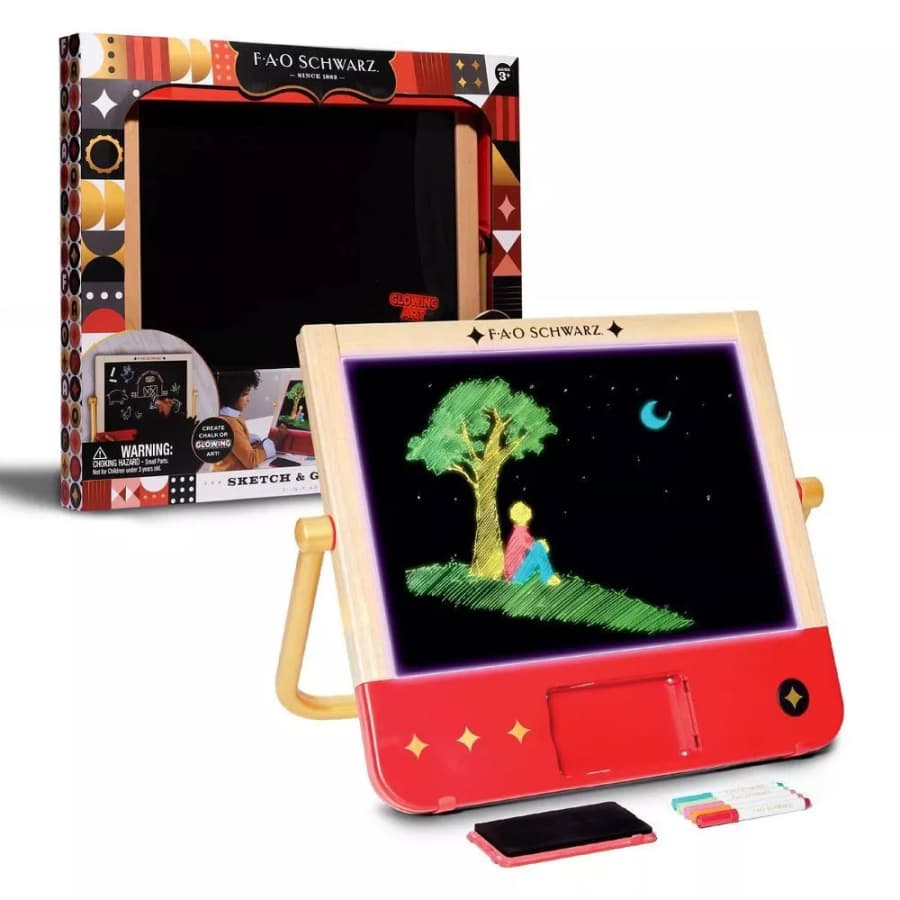 FAO Schwarz Sketch and Glow Easel 2-in-1 Art Studio: $14.28 FAO Schwarz Sketch and Glow Easel 2-in-1 Art Studio: $14.28