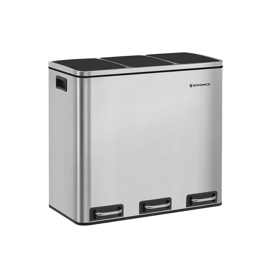 Songmics 3 x 4.8-Gallon Triple Trash Can: $116 Songmics 3 x 4.8-Gallon Triple Trash Can: $116