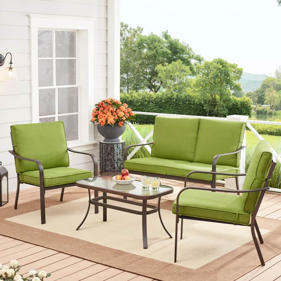 Mainstays Stanton 4-Piece Outdoor Patio Conversation Set: $119 Mainstays Stanton 4-Piece Outdoor Patio Conversation Set: $119