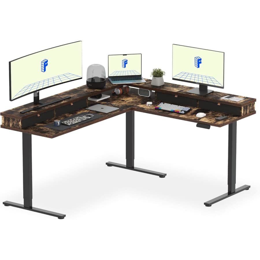 Flexispot 71" L-Shaped Standing Desk with Shelf: $297 w/ Prime Flexispot 71" L-Shaped Standing Desk with Shelf: $297 w/ Prime