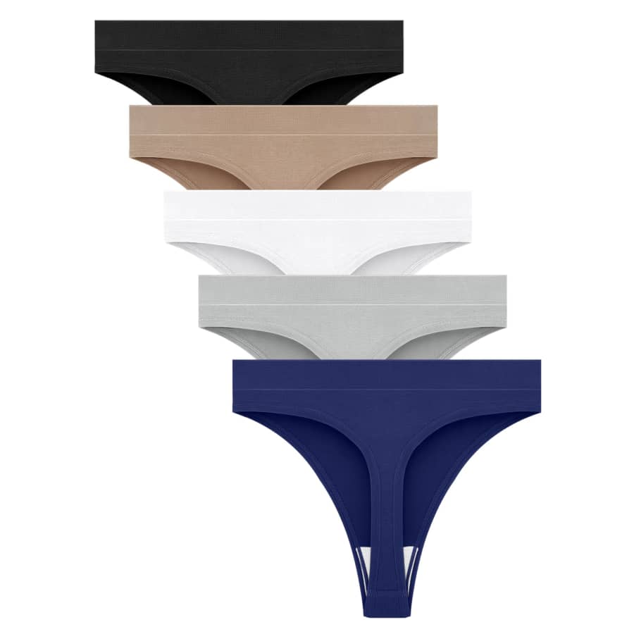 Voenxe Seamless Women's Thong 5-Pack: $7.79 Voenxe Seamless Women's Thong 5-Pack: $7.79