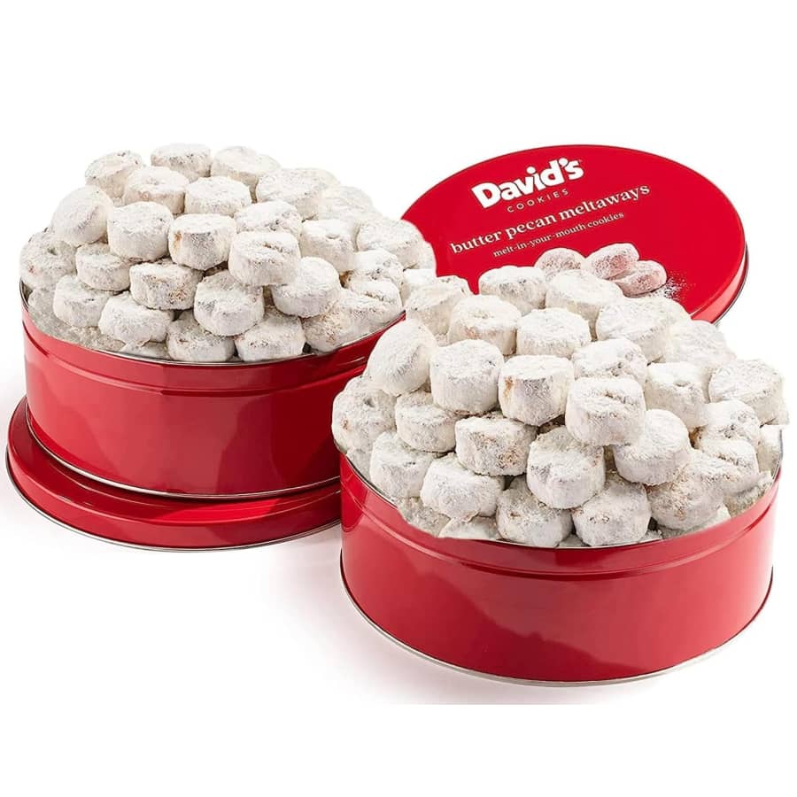 David's Cookies Butter Pecan Meltaways 32-oz. Tin 2-Pack: $25 via Sub. & Save David's Cookies Butter Pecan Meltaways 32-oz. Tin 2-Pack: $25 via Sub. & Save