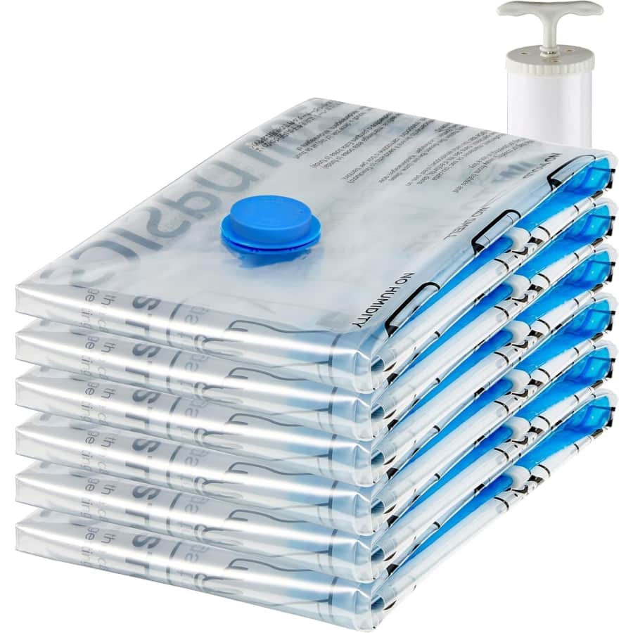 Amazon Basics Vacuum Jumbo Compression Storage Bag 6-Pack: $14 Amazon Basics Vacuum Jumbo Compression Storage Bag 6-Pack: $14