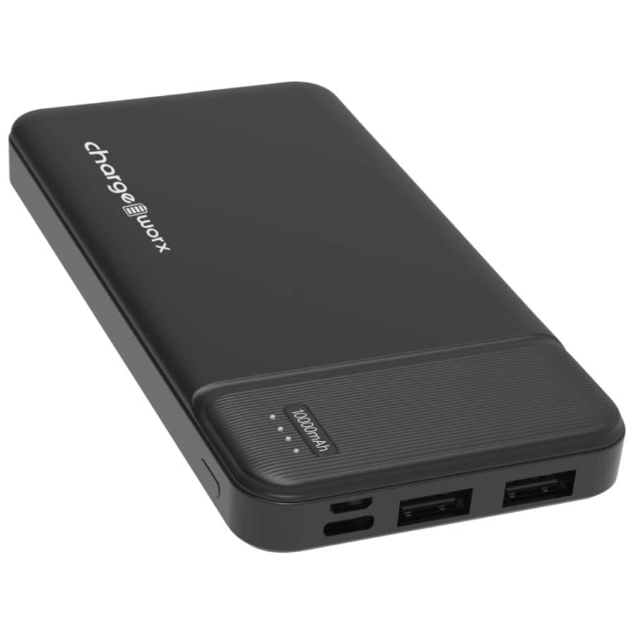 Chargeworx 10,000 mAh Dual USB Slim Power Bank: $10