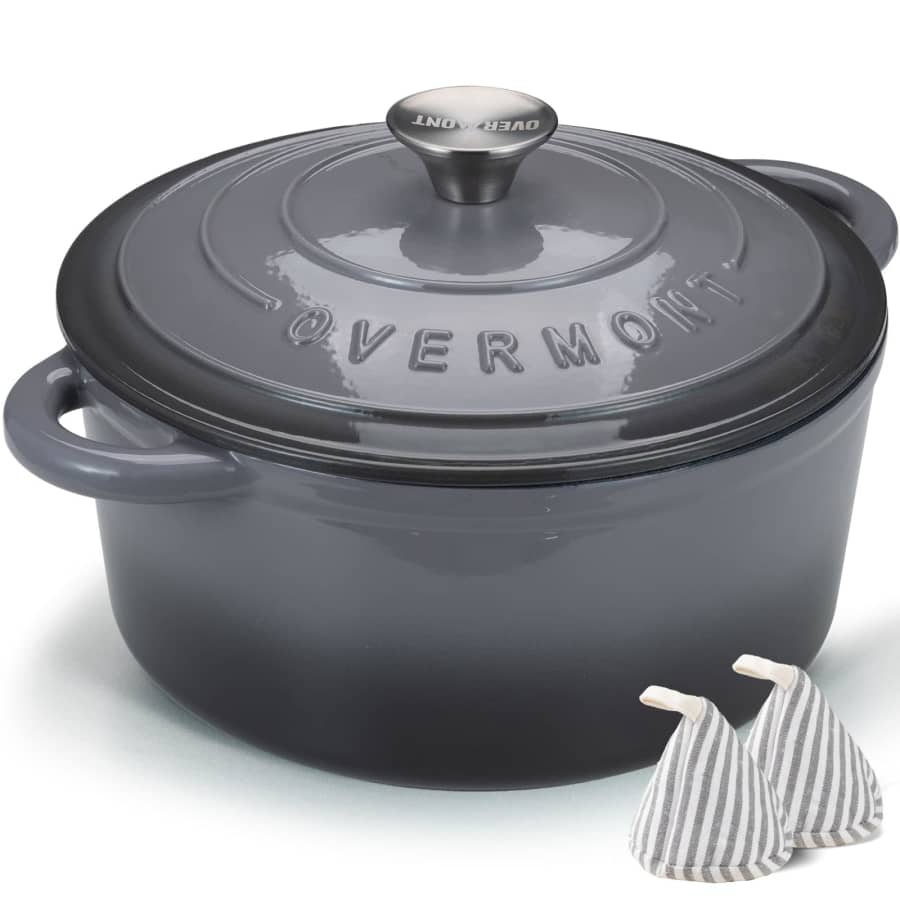 Overmont 4.5-Quart Enameled Cast Iron Dutch Oven: $40 Overmont 4.5-Quart Enameled Cast Iron Dutch Oven: $40