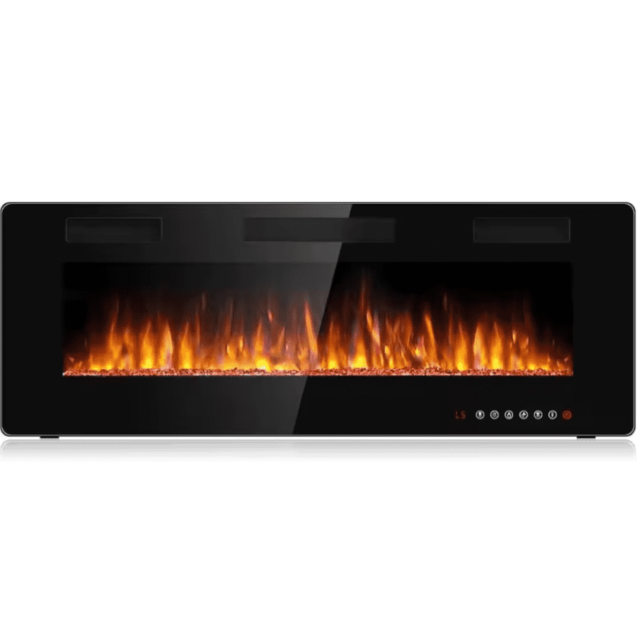 50" Recessed Wall-Mounted Electric Fireplace: $116.71 50" Recessed Wall-Mounted Electric Fireplace: $116.71