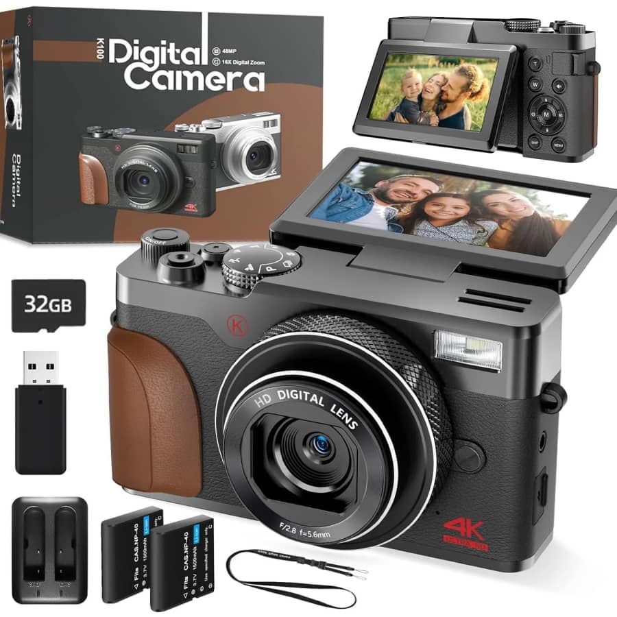 56MP 4K Digital Camera: $76