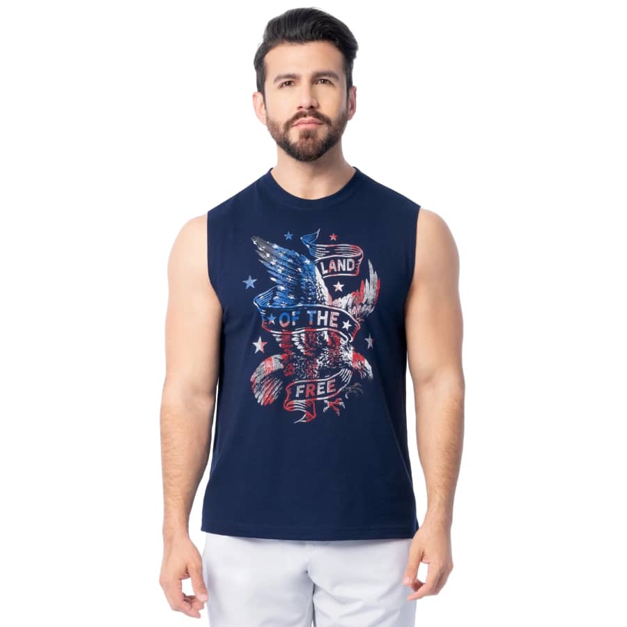 Men's Americana Graphic Muscle Tank: $2 Men's Americana Graphic Muscle Tank: $2