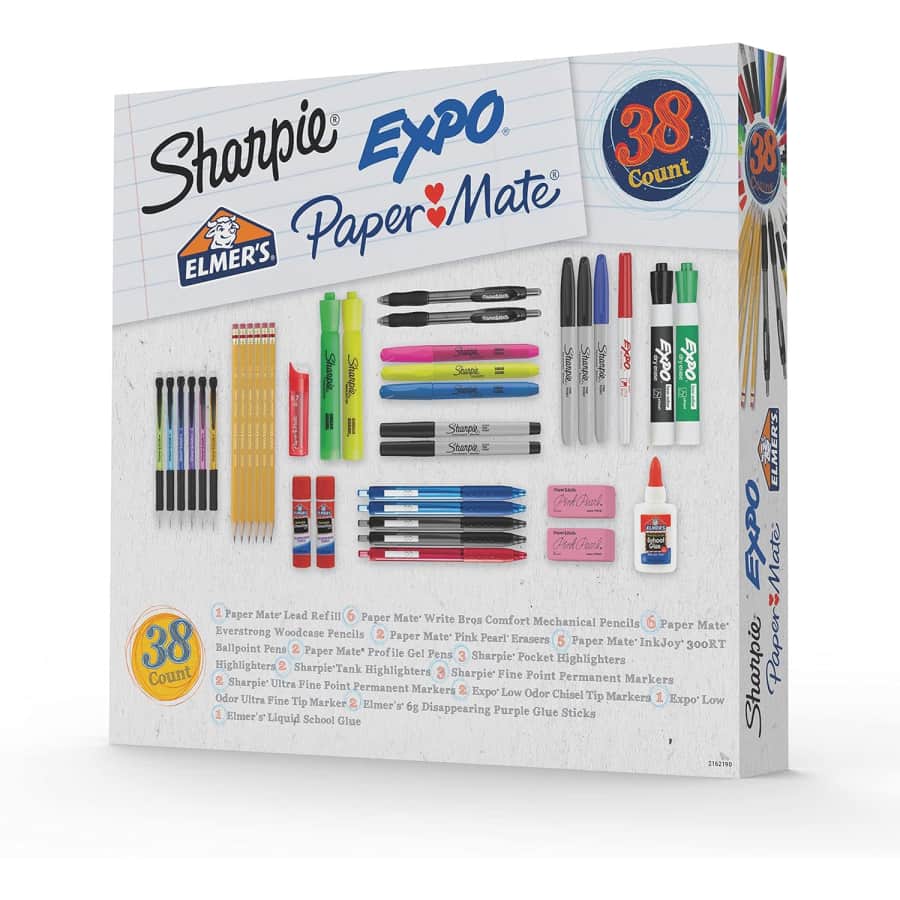 38-Count School Supplies Kit: $12 38-Count School Supplies Kit: $12