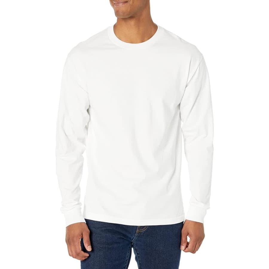 Hanes Men's Beefy Long Sleeve Shirt 2-Pack: $9.90 Hanes Men's Beefy Long Sleeve Shirt 2-Pack: $9.90