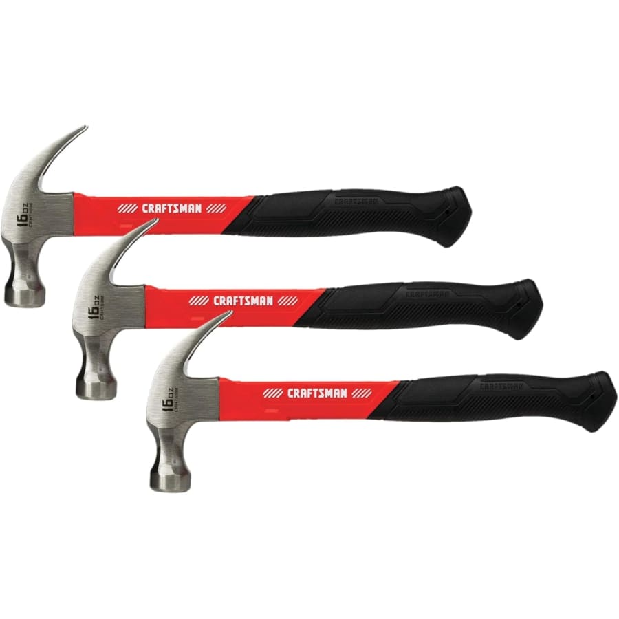 Craftsman 16-oz. Fiberglass Hammer 3-Pack: $18