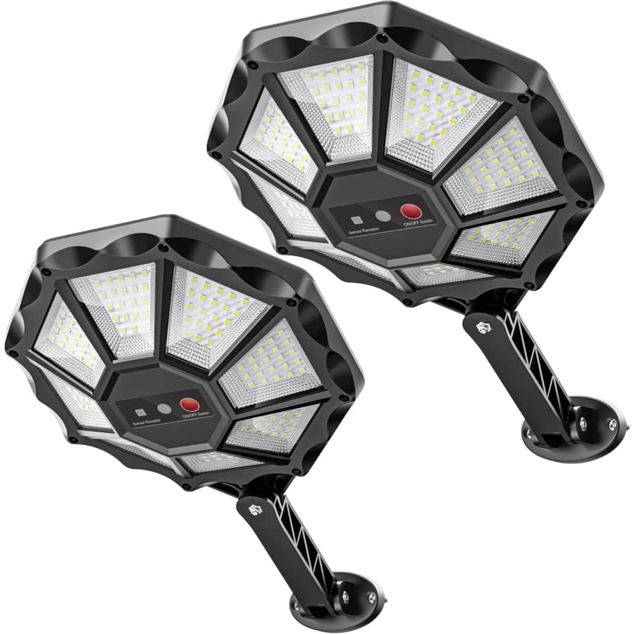 Okpro 6500K Solar Lights Outdoor 2-Pack: $25.99