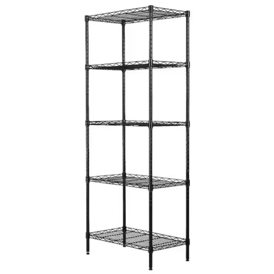 Karl Home 5-Tier Heavy Duty Steel Shelving Unit: $35 Karl Home 5-Tier Heavy Duty Steel Shelving Unit: $35