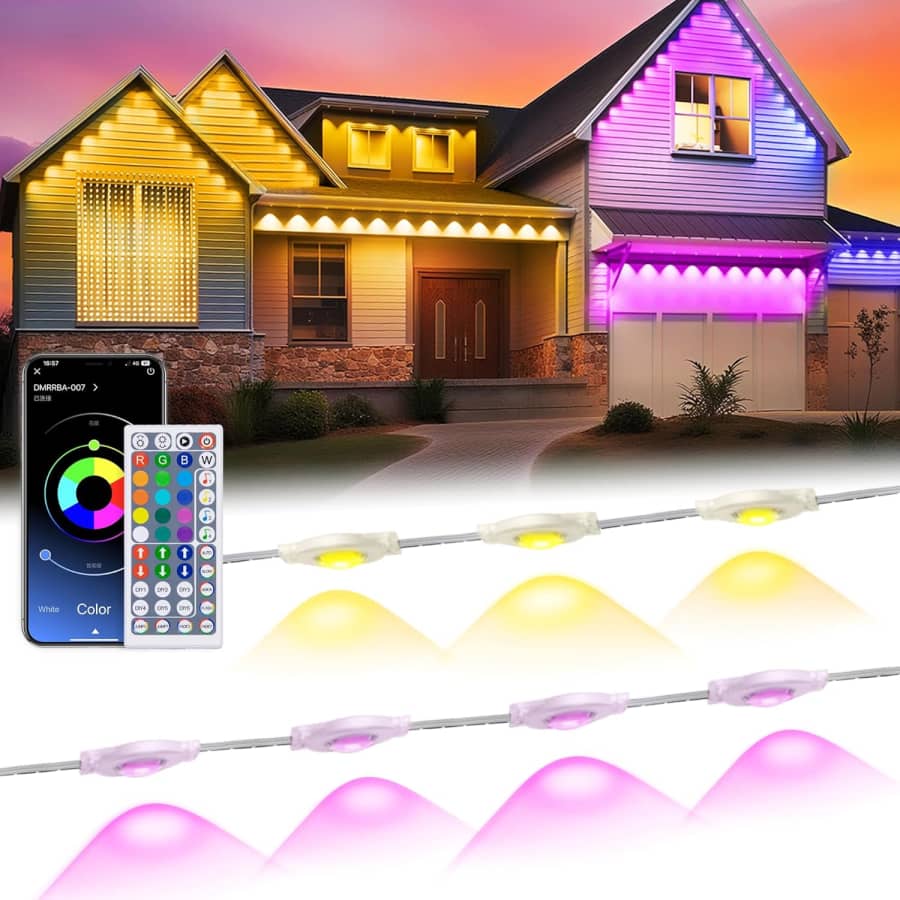 200ft Permanent Outdoor Lights w/ App Control: $90 w/ Prime or 2 sets for $150