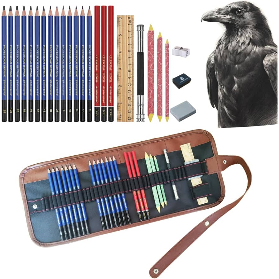 26-Piece Drawing Sketching Pencil Set: $4.99