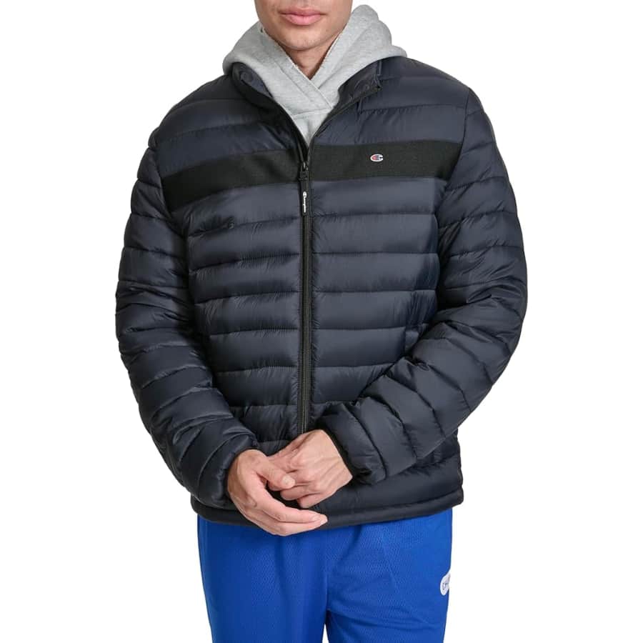 Champion Men's Lightweight Packable Puffer Jacket: $31.92