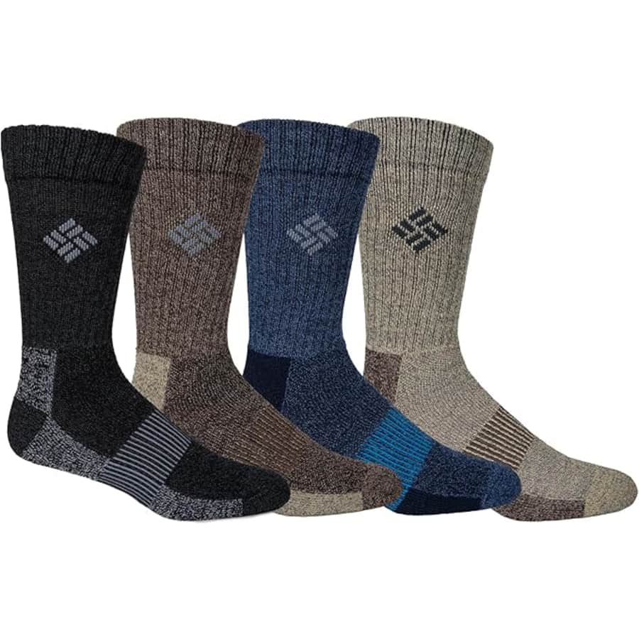 Columbia Men's 4-Pack Moisture Control Crew Socks: $14 Columbia Men's 4-Pack Moisture Control Crew Socks: $14