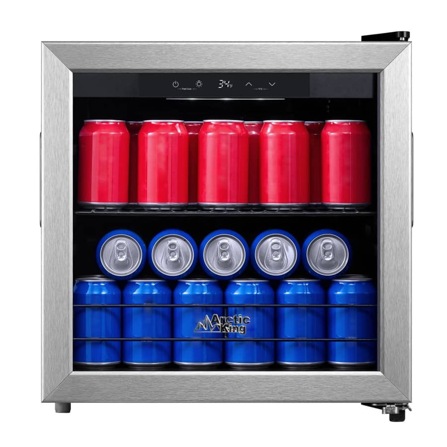 Arctic King 48-Can Stainless Steel Beverage Fridge & Cooler: $79