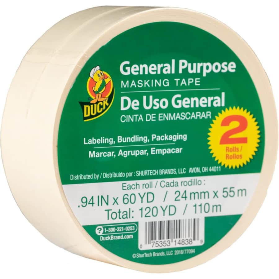 Duck Brand General Purpose 60-Yard Masking Tape 2-Pack: $5