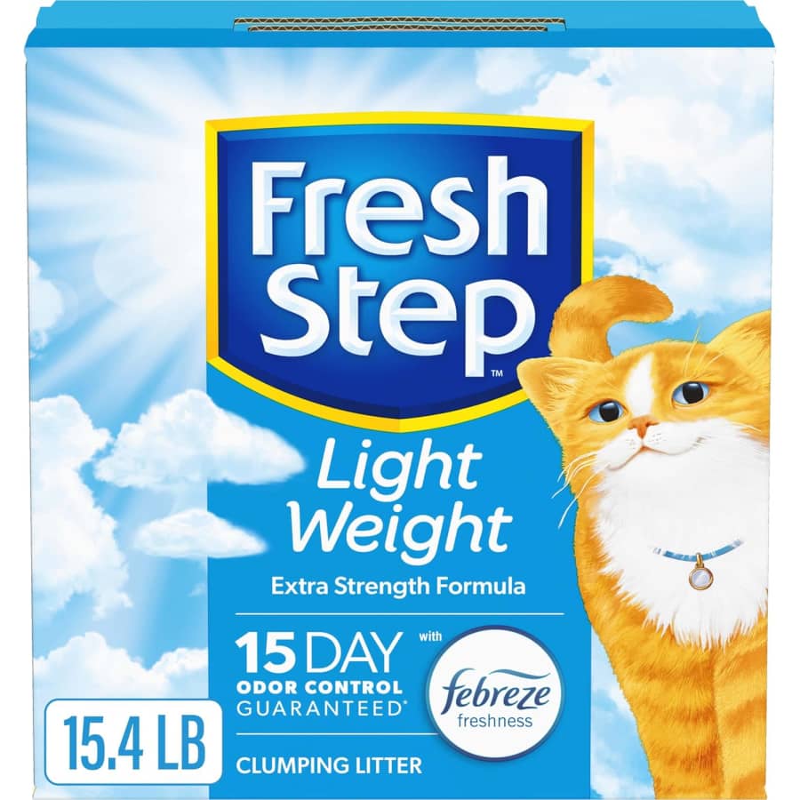 Fresh Step Light Weight Clumping Litter 15.4-lb. Box: $8.90 via Sub & Save Fresh Step Light Weight Clumping Litter 15.4-lb. Box: $8.90 via Sub & Save