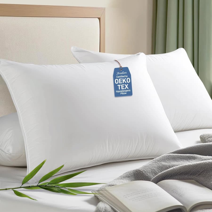 Hypoallergenic Bamboo Viscose Down Alternative Standard Pillow 2-Pack: $15.99