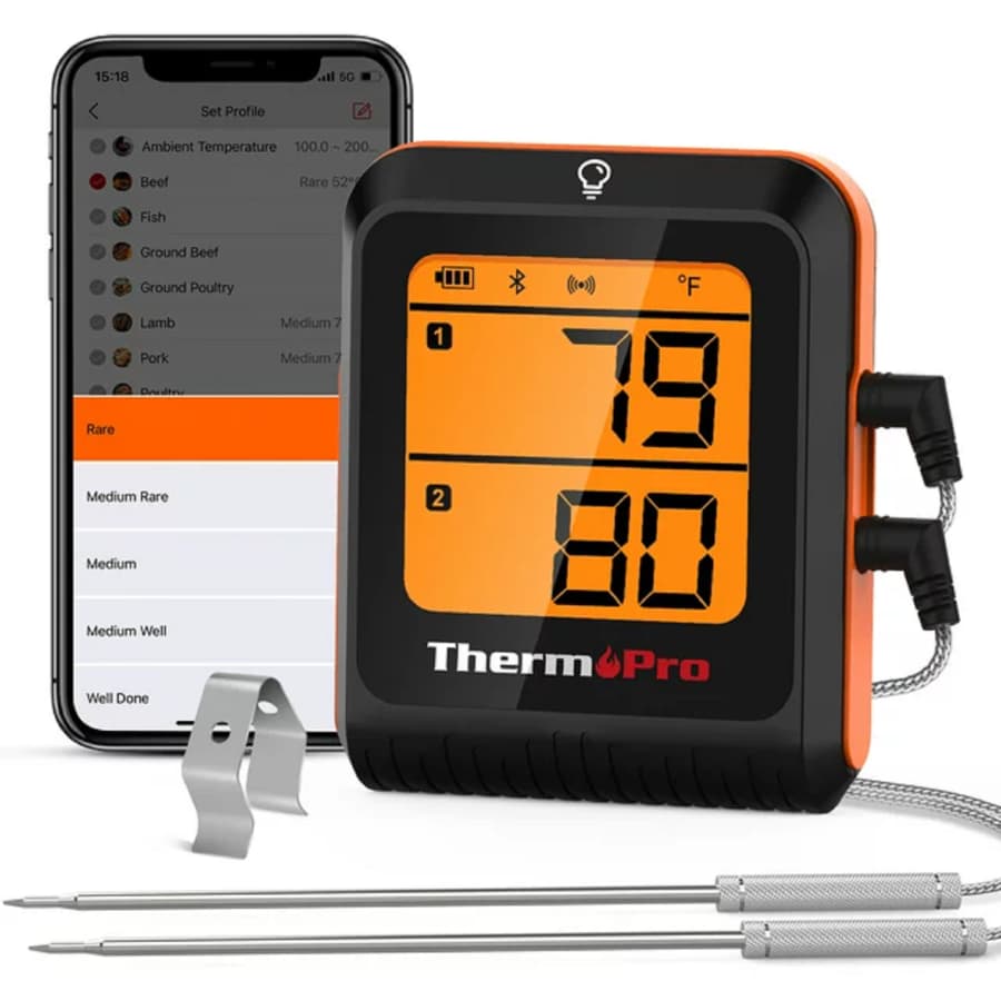 Open-Box ThermoPro TP920W 650ft Wireless Bluetooth Meat Thermometer: $15