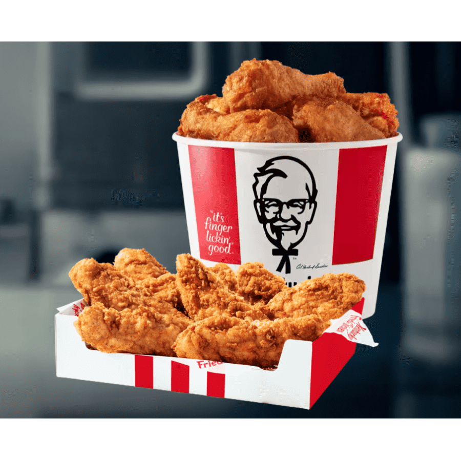 KFC Chicken Bucket or 8pc Tenders: Free w/ $15 purchase