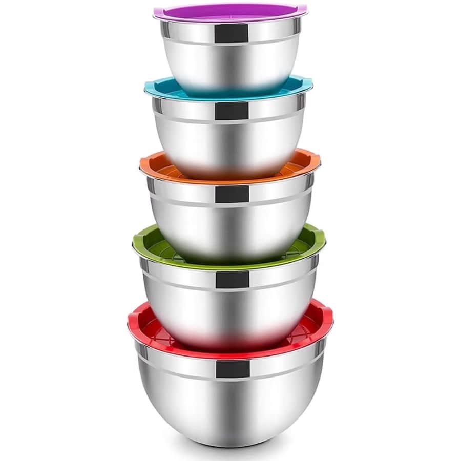 Vesteel Mixing Bowls with Lids 5-Piece Set: $17