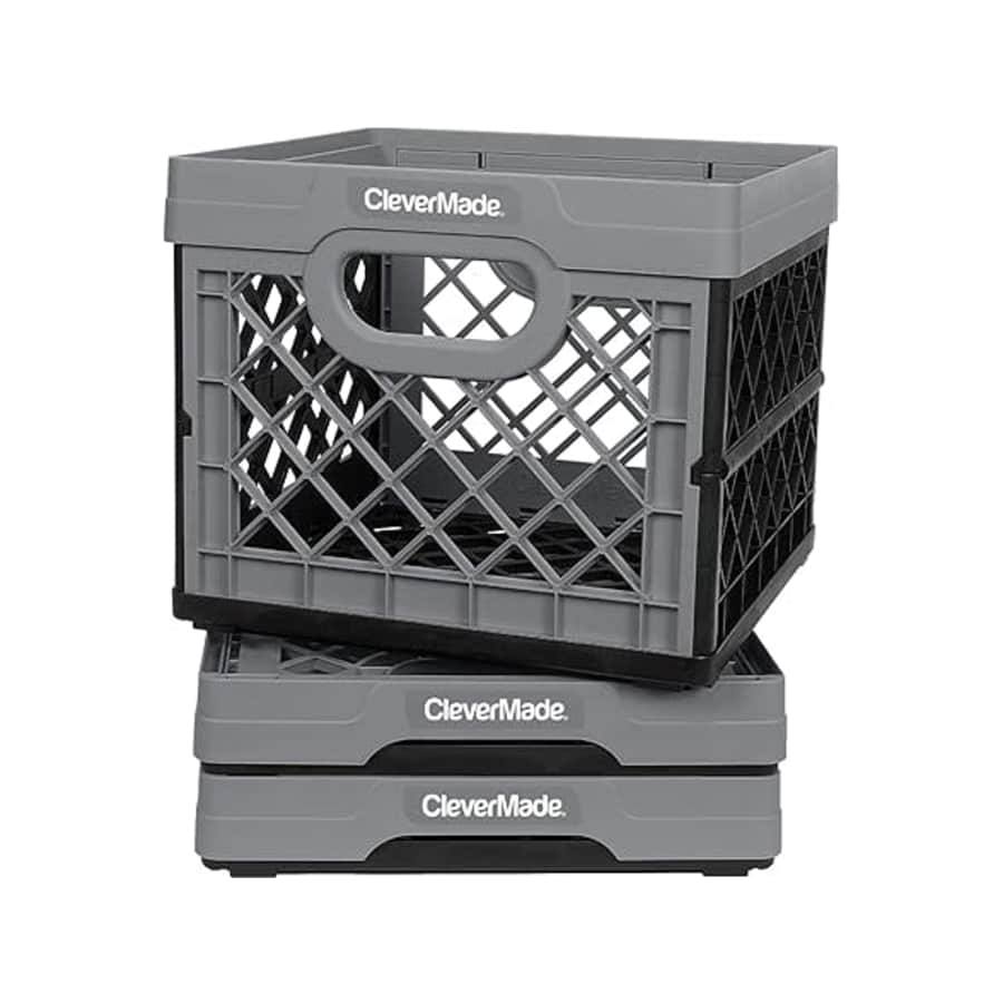CleverMade Collapsible 25L Milk Crate 3-Pack: $29.99 CleverMade Collapsible 25L Milk Crate 3-Pack: $29.99
