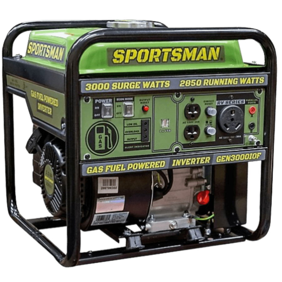 Sportsman 3,000/2,850-Watt Gasoline Powered Inverter Generator: $250 Sportsman 3,000/2,850-Watt Gasoline Powered Inverter Generator: $250