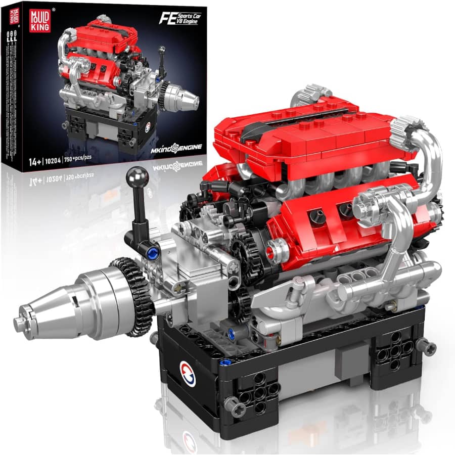 Mould King 750-Piece V8 Engine Building Kit: $32.99