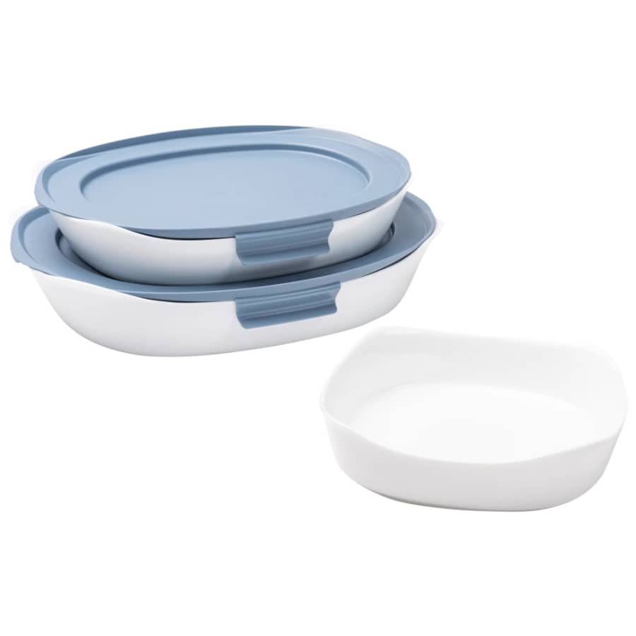 Rubbermaid 5-Piece Duralite Glass Bakeware Set: $25 Rubbermaid 5-Piece Duralite Glass Bakeware Set: $25