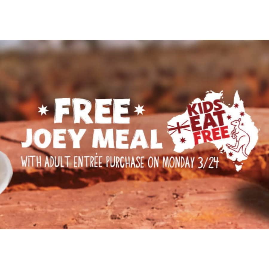 Outback Steakhouse Kids "Joey Meal": Free w/ adult entree purchase