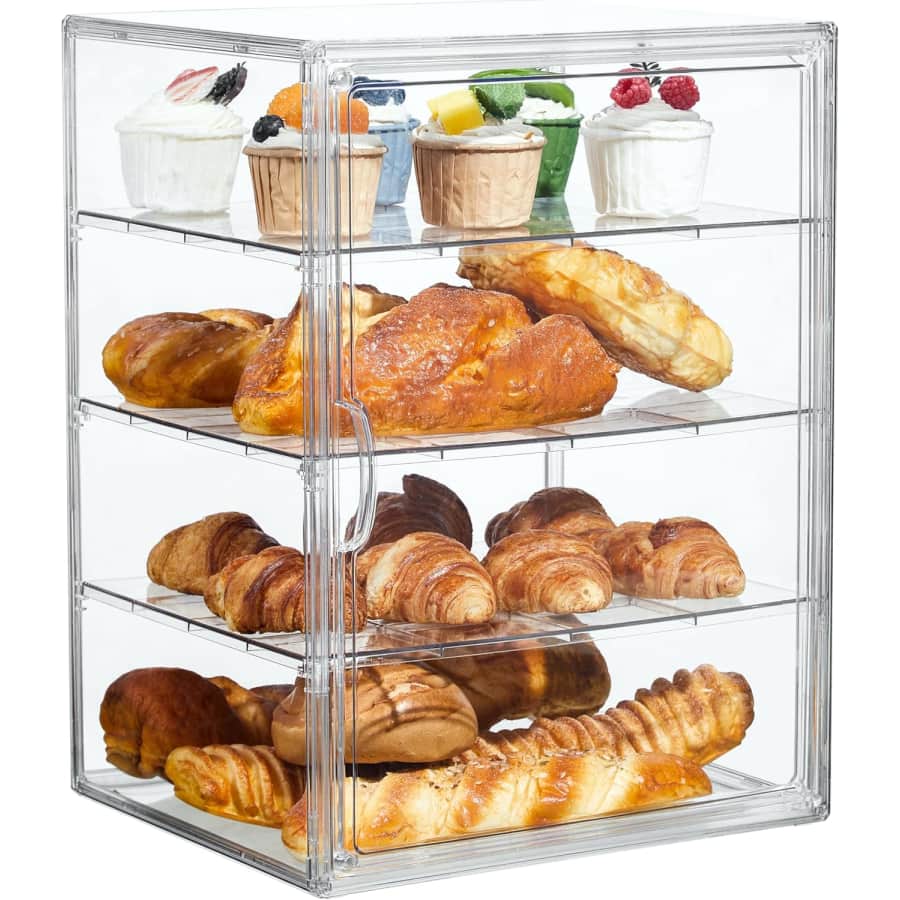 4-Layer Bread and Pastry Display Case: $30