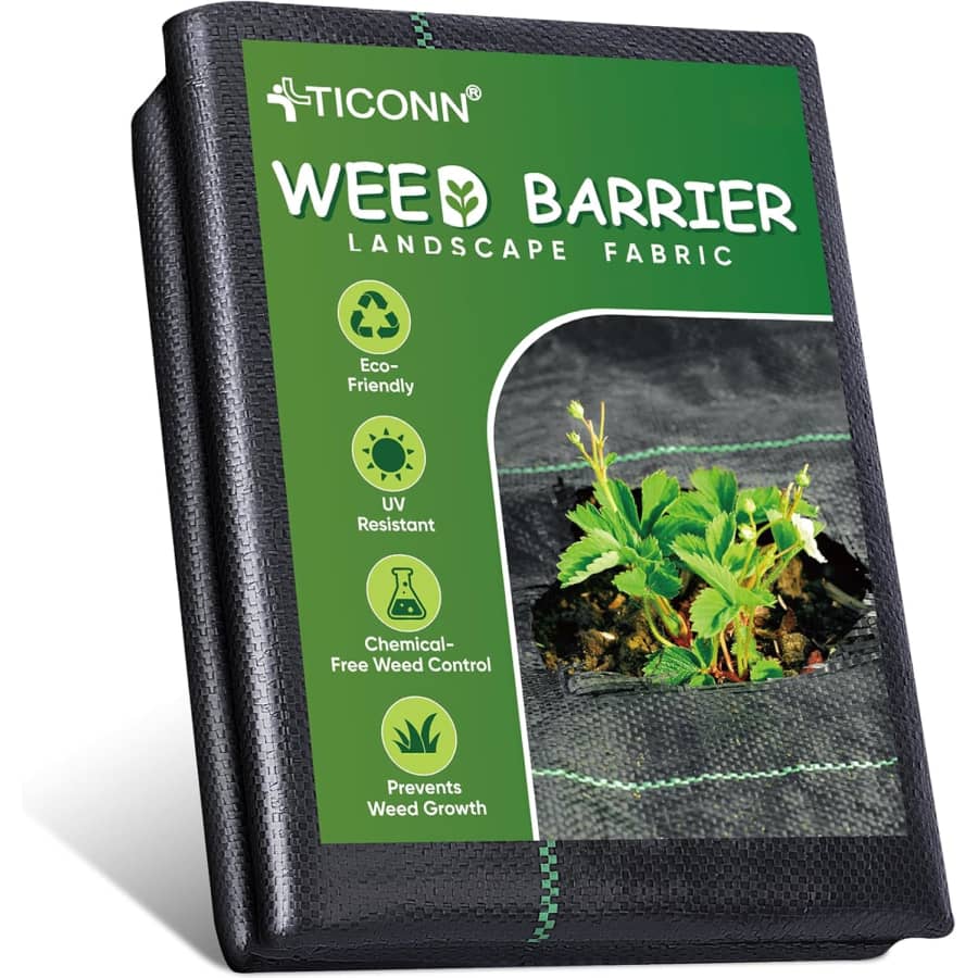 Ticonn Weed Barrier Landscape Fabric: From $11 Ticonn Weed Barrier Landscape Fabric: From $11